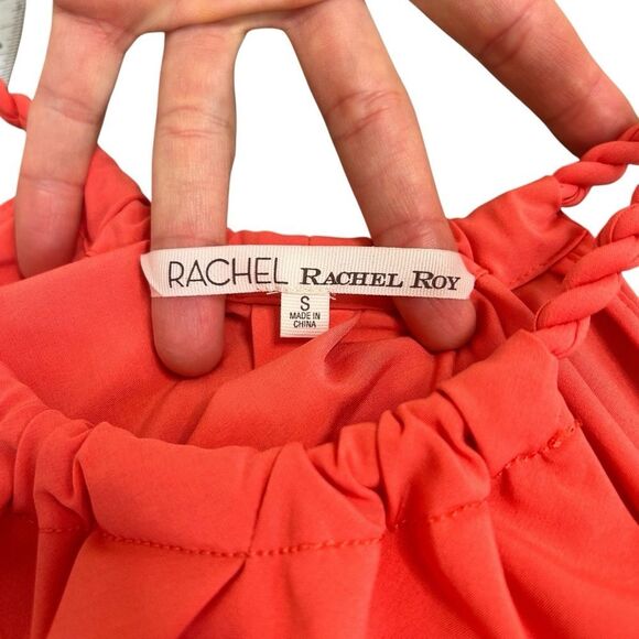 Rachel Roy coral halter neck tie waist casual dress size small - Picture 6 of 7